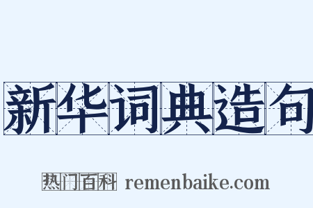 新华词典造句是什么意思的图片